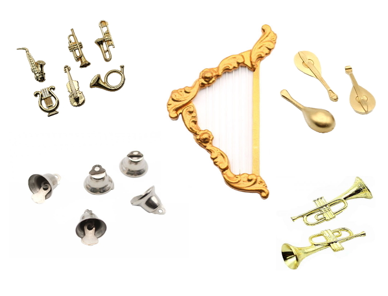 Miniaturen Deko Instrumente, Deko Musikinstrumente, Bastelzubehör