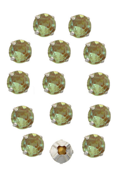 Strasssteine Rund,  Oval, Rückseite spitz gefasst