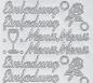 Preview: Konturensticker "Einladung/Menü", Stickerbogen, Klebe Sticker, Konturen–Sticker, Ziersticker, Klebesticker, Glitter Sticker, Foliensticker, Aufkleber, Bastelzubehör