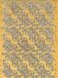 Preview: Konturensticker "Zierornamente" Farbe gold, 1 Blatt