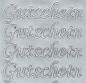 Preview: Konturensticker "Gutschein" Bastelsticker Schriftzug, Stickerbogen Schriftzug, Bastelsticker, Klebe Sticker, Konturen–Sticker, Ziersticker, Klebesticker, Foliensticker, Aufkleber, Bastelzubehör