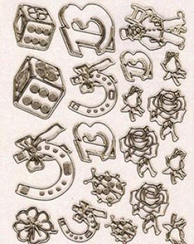 Preview: Konturensticker, Stickerbogen Blumen, Klebe Sticker, Konturen–Sticker, Ziersticker, Klebesticker, Foliensticker, Aufkleber, Bastelzubehör