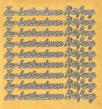 Konturensticker "Zur bestandenen Prüfung" Bastelsticker Schriftzug, Stickerbogen Schriftzug, Bastelsticker, Klebe Sticker, Konturen–Sticker, Ziersticker, Klebesticker, Foliensticker, Aufkleber, Bastelzubehör