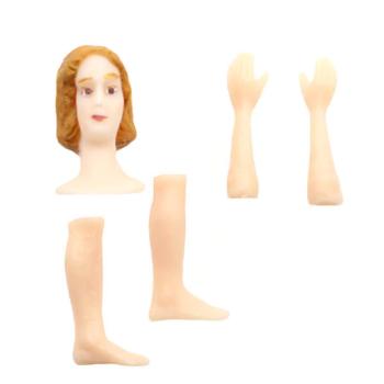 Preview: Wachskopf, bemalt, Hände, Füsse, Gr. 1, 1 Set