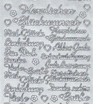 Konturensticker Schriftzug, Bastelsticker Schriftzug, Stickerbogen Schriftzug, Bastelsticker, Klebe Sticker, Konturen–Sticker, Ziersticker, Klebesticker, Foliensticker, Aufkleber, Bastelzubehör