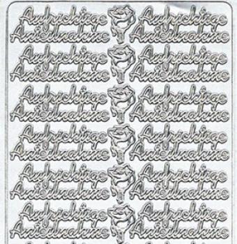 Preview: Konturensticker „Aufrichtige Anteilnahme“ Ziersticker, Bastelsticker, Reliefsticker, Konturstickerbogen, Klebesticker, Motivsticker, Kontursticker, Bastelzubehör, Sticker Aufklebern, Spruchband, Etikett, Bastelmaterial