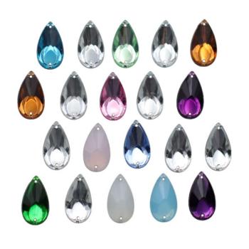 Strasssteine Mix, Tropfen, Acrylsteine farbig, Schmucksteine bunt, Bastelsteine, Bastelmaterial