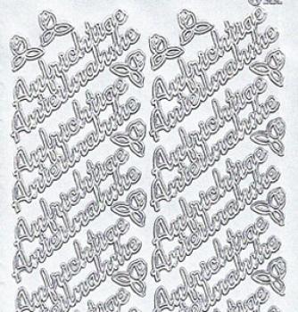Preview: Konturensticker „Aufrichtige Anteilnahme“ Ziersticker, Bastelsticker, Reliefsticker, Konturstickerbogen, Klebesticker, Motivsticker, Kontursticker, Bastelzubehör, Sticker Aufklebern, Spruchband, Etikett, Bastelmaterial