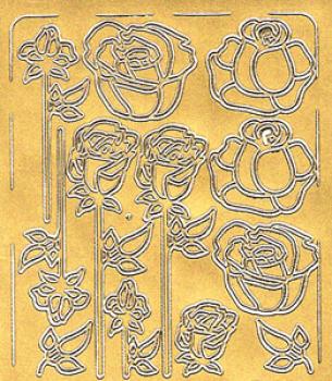 Preview: Konturensticker, Stickerbogen Blumen, Klebe Sticker, Konturen–Sticker, Ziersticker, Klebesticker, Foliensticker, Aufkleber, Bastelzubehör