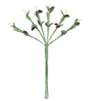 Mini Myrthenzweige mit Blüte, 9 cm, 6 Stück