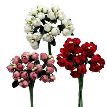 Seidenblumen Rosen mini