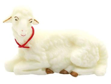 Wachsmotiv liegendes Schaf, Wachstier