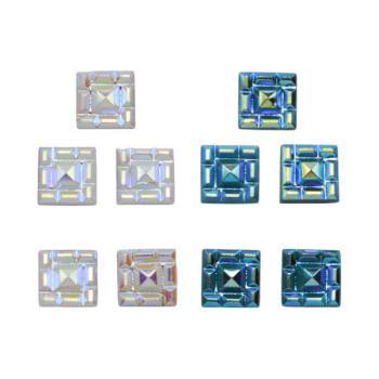 Strasssteine, Quadratisch, Strasssteine-Hotfix, Accessoires Textilien, Glas-Strasssteine, Bastelsteine, Glitzersteine, Ziersteine, Glassteine, Dekosteine, Bastelzubehör