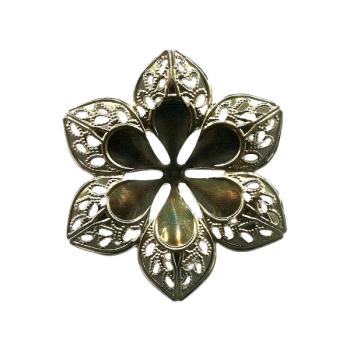 Metallzierteil Blume, Metallornament, Metall Zierteil, Besatzteil, Bastelmaterial