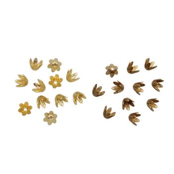 Perlkappen, Endkappen, Zierkappen, Metalkappen, Klosterarbeit Zubehör, Goldstickerei, Bastelartikel