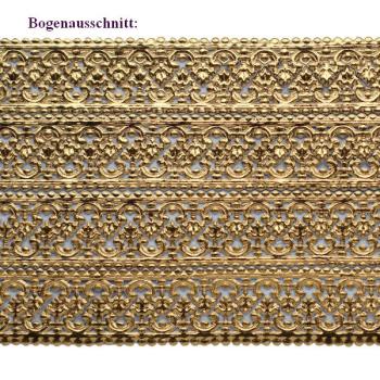 Lilienborte geprägt, Muschelborte, Bordüre, Dresdner Pappen, Dresdner Pappe, Prägeartikel, Bastelartikel, Bastelmaterial