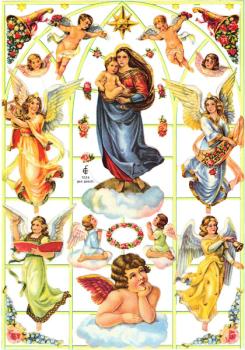 Glanzbilder "Engel" 1 Bogen