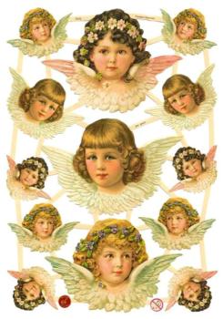 Glanzbilder "Engel", 1 Bogen