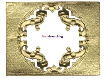 Zierornament, Dresdner Pappe, Prägeartikel, Bastelmaterial