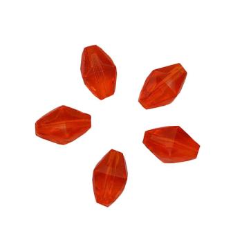Acrylglasperlen Rauten facettiert orange