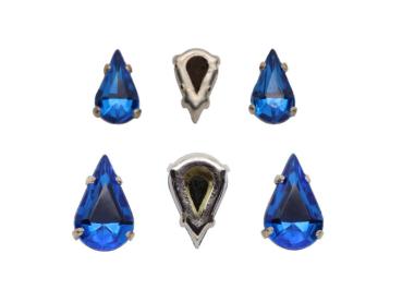 Schmuckstein Tropfen gefasst, Acryl Strasssteine, Aufnähsteine, Glitzerstein, Bastelsteine, Strasssteine, Strass-Steine zum Aufnähen