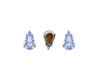 Schmuckstein Tropfen gefasst, Strasssteine, Aufnähsteine, Glitzerstein, Bastelsteine, Strasssteine, Glas Strass-Steine zum Aufnähen