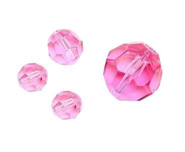 Acrylglasperlen rund oval facettiert