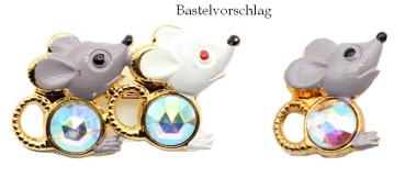 Preview: Vintage Broschen Mäuse, Anstecker, Modeschmuck