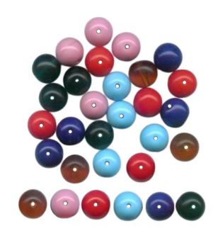 Glasperlen glänzend