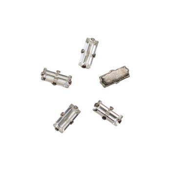 Schmucksteine Stäbchen, Rechteck gefasst, Acryl Strasssteine, Aufnähsteine, Glitzerstein, Bastelsteine, Strasssteine, Strass-Steine zum Aufnähen