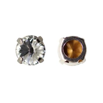 Strasssteine Swarovski®, Oval, gefasst, Strass-Steine, Glitzersteine, Schmucksteine, Bastelsteine