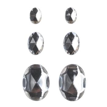Strass-Sticker selbstklebend oval