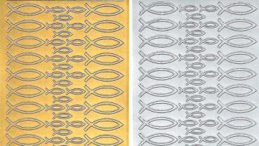 Preview: Konturensticker „Fisch“ 2 Farben, 1 Blatt