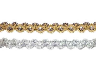 Brokatborten, Brokat Borte, Posamentenborte, Zierborten, Bastelartikel