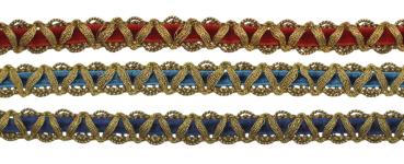 Borte, Posamenten-Borte, Leonische Borte, Brokatborten, Trachtenborte, Metall-Borte, Lurexborte, Bastelartikel, Verzierung für Hut, Stirnband, Textilien, Taschen, Accessoires