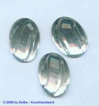 Strassstein Oval mit Prägung, Glassteine, Schmucksteine, Glitzersteine, Bastelsteine
