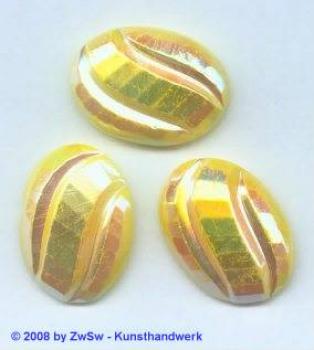 Strassstein Oval mit Prägung, Glassteine, Schmucksteine, Glitzersteine, Bastelsteine