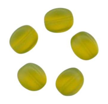 Glasperlen eckig gelb gefrostet