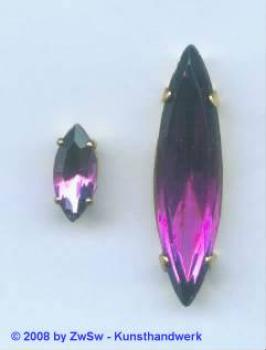 Schmucksteine Navette gefasst, Acryl Strasssteine, Aufnähsteine, Glitzerstein, Bastelsteine, Strasssteine, Strass-Steine zum Aufnähen