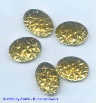Strasssteine, Oval mit Prägung, Glassteine, Schmucksteine, Glitzersteine, Bastelsteine