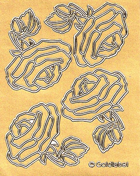 Konturensticker "Blumen" Stickerbogen Bordüre, Klebe Sticker, Konturen–Sticker, Ziersticker, Klebesticker, Foliensticker, Aufkleber, Bastelzubehör