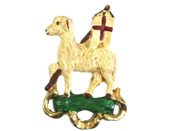 Osterlamm Wachsmotiv bemalt