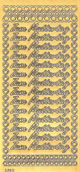 Konturensticker "Zum Muttertag" Bastelsticker Schriftzug, Stickerbogen Schriftzug, Bastelsticker, Klebe Sticker, Konturen–Sticker, Ziersticker, Klebesticker, Foliensticker, Aufkleber, Bastelzubehör