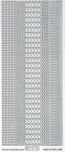 Konturensticker Bordüren, Stickerbogen Eckeelemente, Klebe Sticker, Konturen–Sticker, Ziersticker, Klebesticker, Foliensticker, Aufkleber, Bastelzubehör