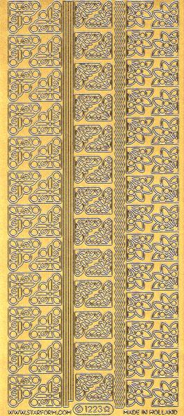 Konturensticker Bordüren, Stickerbogen Eckelemente, Klebe Sticker, Konturen–Sticker, Ziersticker, Klebesticker, Foliensticker, Aufkleber, Bastelzubehör