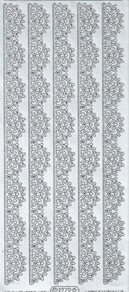 Konturensticker filigrane Bordüren, Stickerbogen Eckelemente, Klebe Sticker, Konturen–Sticker, Ziersticker, Klebesticker, Foliensticker, Aufkleber, Bastelzubehör