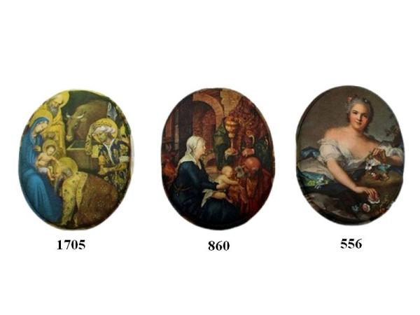 Seidenbild verschiedene, Klosterarbeiten, Bastelmaterial