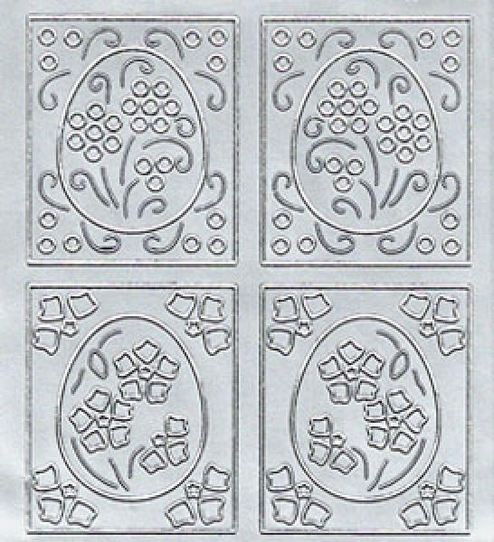 Konturensticker "Ostern", Stickerbogen Ostereier, Klebe Sticker, Konturen–Sticker, Ziersticker, Klebesticker, Foliensticker, Aufkleber, Bastelzubehör