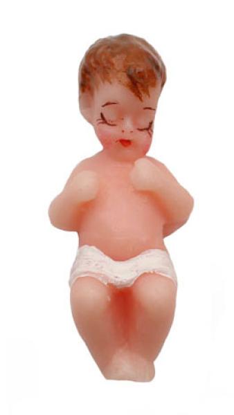 Jesuskind schlafend, Wachs bemalt, 2 Grössen, 1 Stück