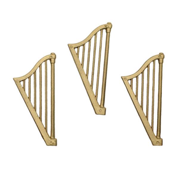 Mini Harfe, Miniatur Deko Harfe, Musikinstrumente, Deko–Instrumente, kleine Instrumente, kleine Musik-Instrumente, Puppenhaus Dekoration, Bastelartikel, Dekoartikel